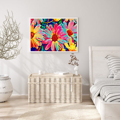 Colorful Flowers - Full Round Drill Diamond Painting 50*40CM