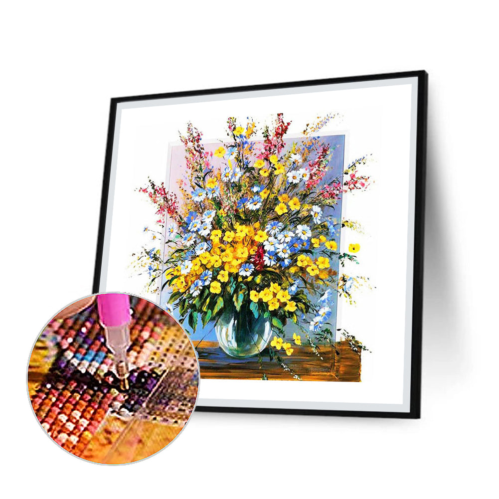 Oil Painting Vase - Full Square Drill Diamond Painting 50*50CM