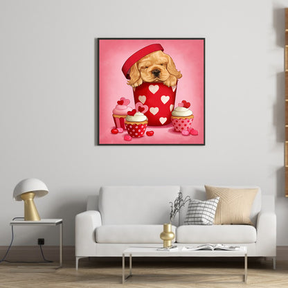 Valentine Hound - Full Round Drill Diamond Painting 30*30CM