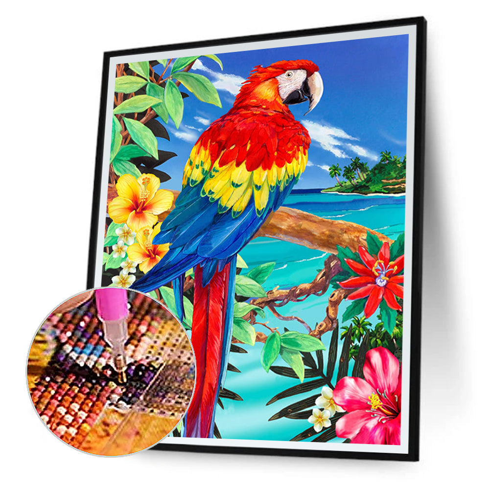 Parrot - Full Round Drill Diamond Painting 30*40CM