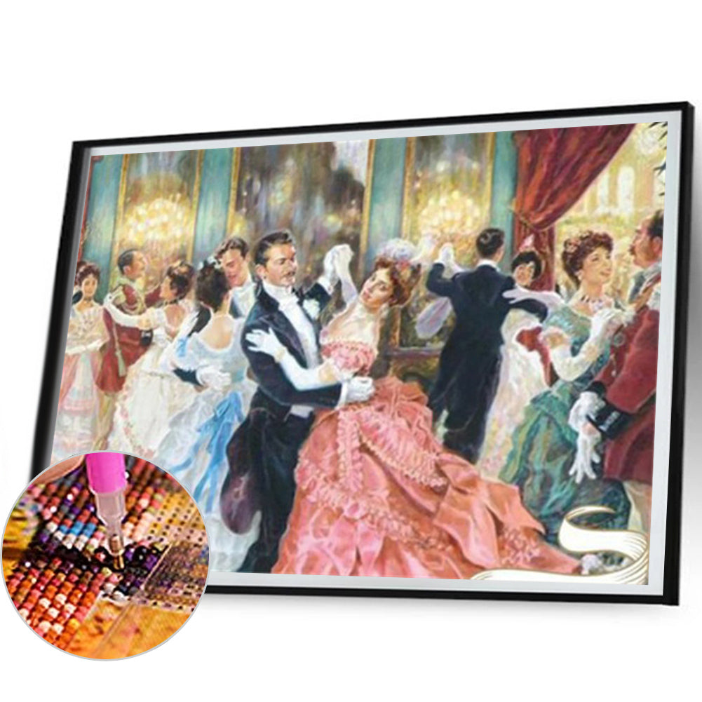 Oil Painting Aristocratic Lady - Full Round Drill Diamond Painting 50*40CM