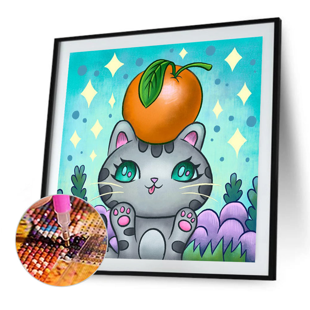 Illustration Kitten - Full Round Drill Diamond Painting 40*40CM