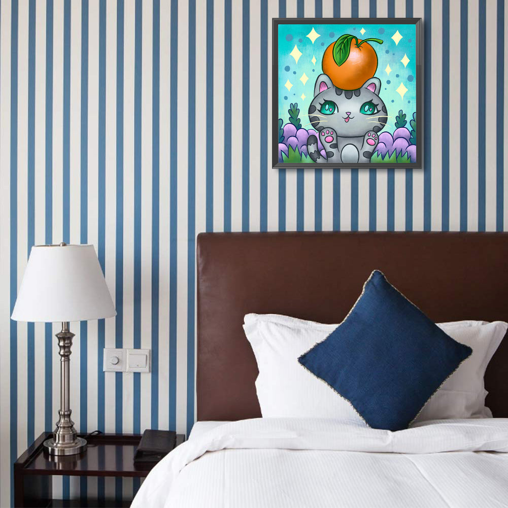 Illustration Kitten - Full Round Drill Diamond Painting 40*40CM