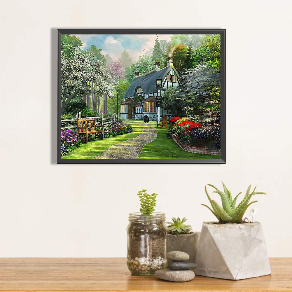 Village Houses - Full Round Drill Diamond Painting 50*40CM