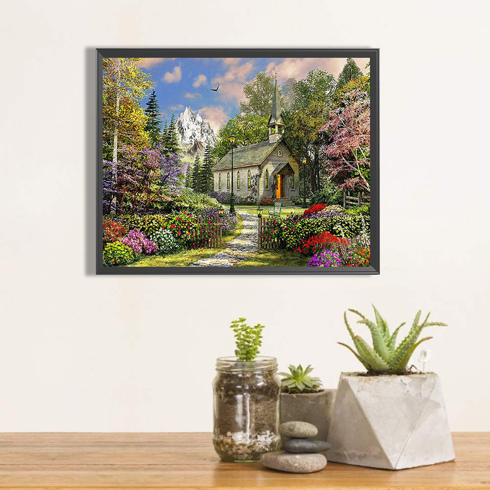 Village Houses - Full Round Drill Diamond Painting 50*40CM