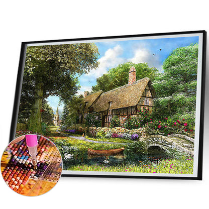 Village House - Full Round Drill Diamond Painting 50*40CM
