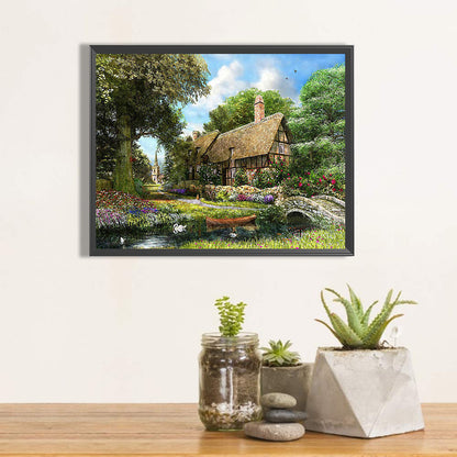 Village House - Full Round Drill Diamond Painting 50*40CM