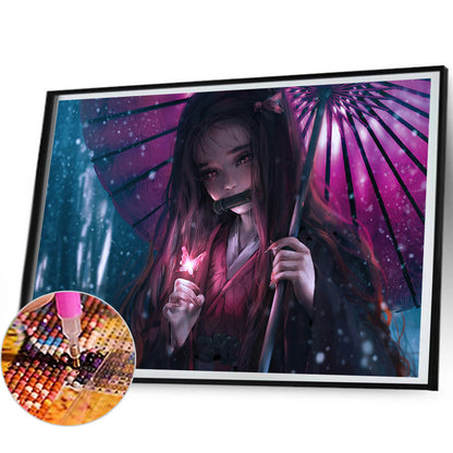Anime Nezuko - Full Round Drill Diamond Painting 50*40CM