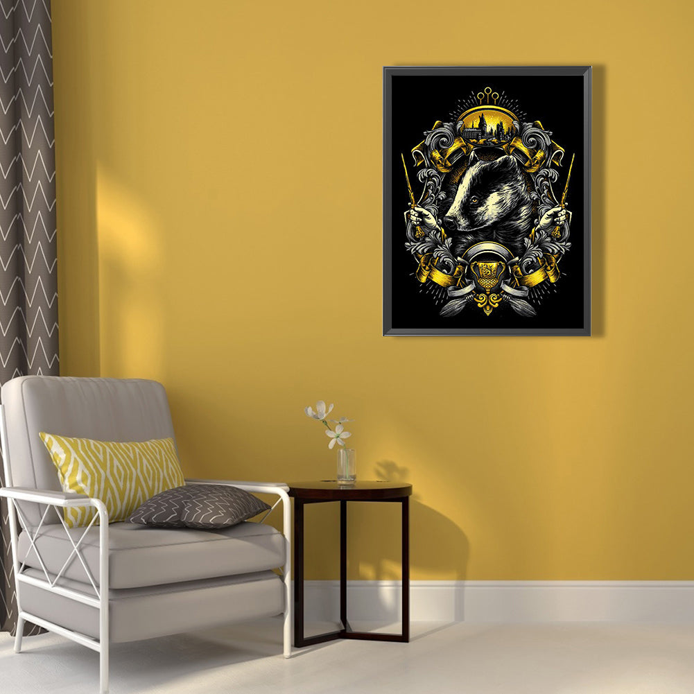 Harry Potter Hufflepuff House - Full Round Drill Diamond Painting 50*60CM