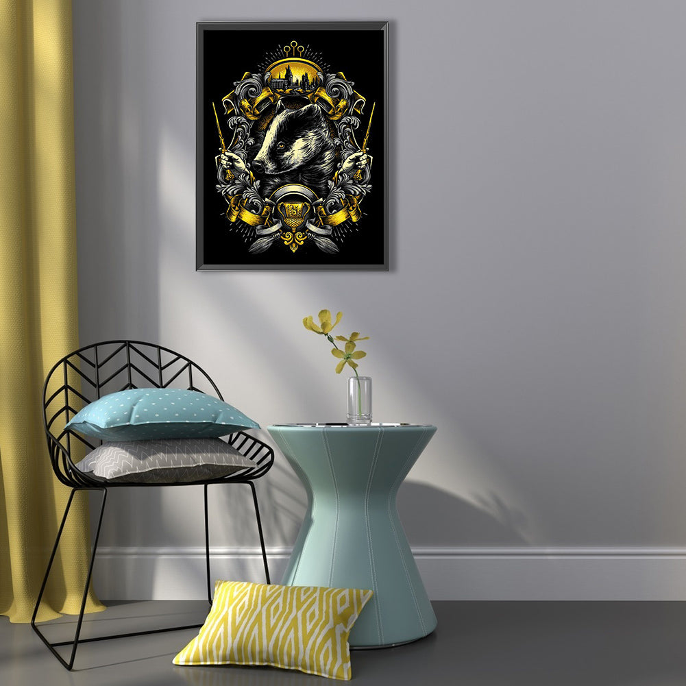Harry Potter Hufflepuff House - Full Round Drill Diamond Painting 50*60CM