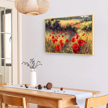 Poppies In The Field - Full Square Drill Diamond Painting 60*50CM