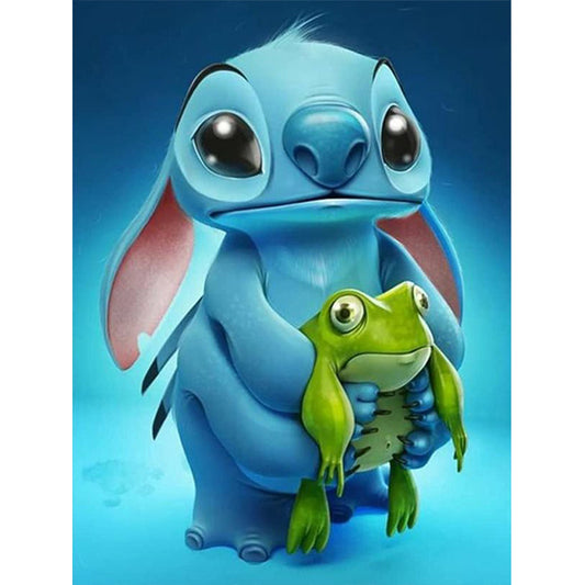 Stitch And The Frog - Full Round Drill Diamond Painting 30*40CM