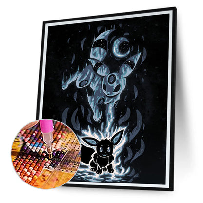 Moon Eevee - Full Round Drill Diamond Painting 40*50CM