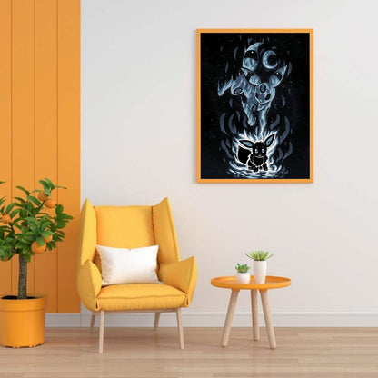 Moon Eevee - Full Round Drill Diamond Painting 40*50CM