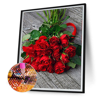 Valentine Rose - Full Round Drill Diamond Painting 30*40CM