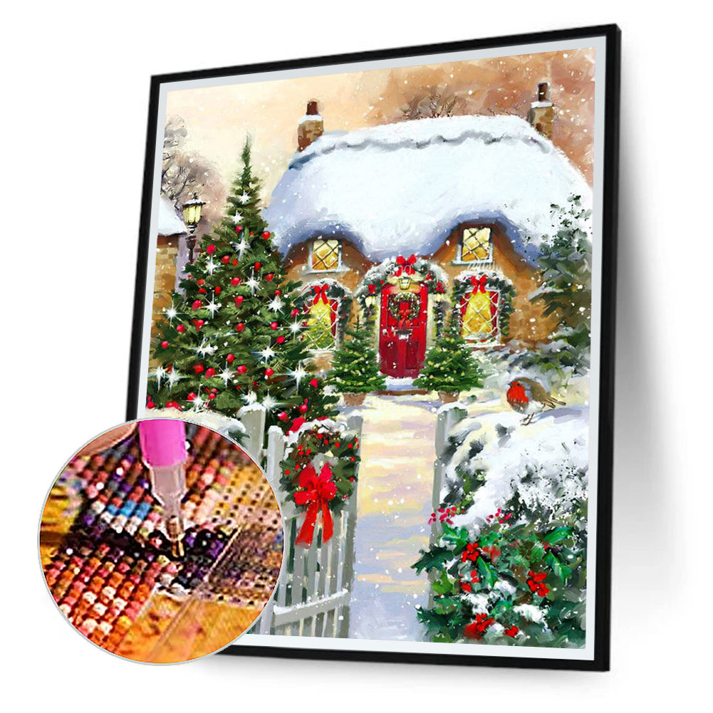 Christmas Garden 40*50CM(Canvas) Full Round Drill Diamond Painting