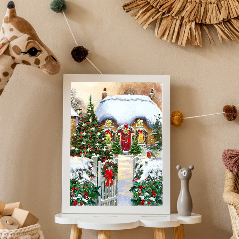 Christmas Garden 40*50CM(Canvas) Full Round Drill Diamond Painting