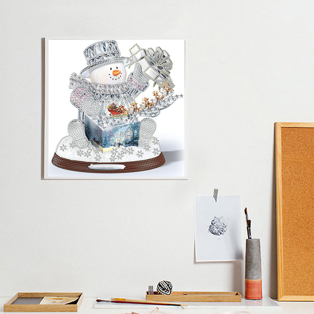 Christmas Snowman - Special Shaped Drill Diamond Painting 30*30CM