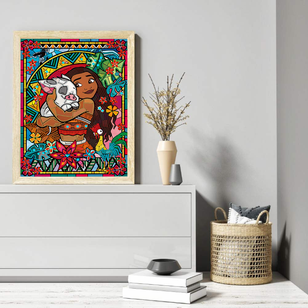 Princess Moana - Special Shaped Drill Diamond Painting 30*40CM