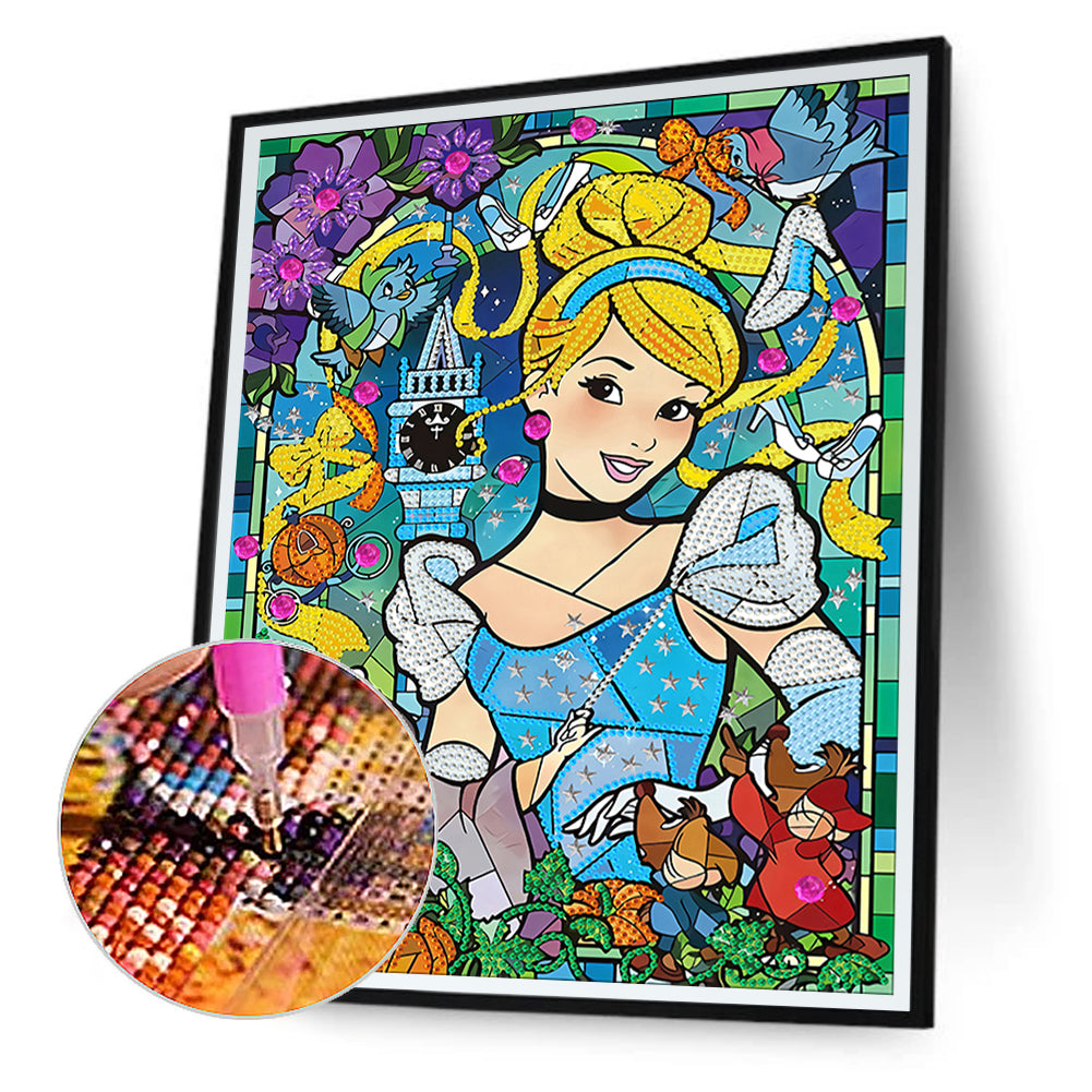 Princess Cinderella - Special Shaped Drill Diamond Painting 30*40CM