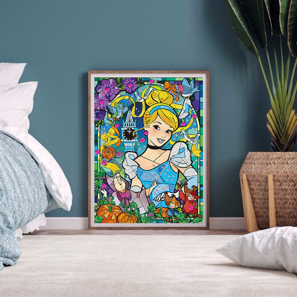Princess Cinderella - Special Shaped Drill Diamond Painting 30*40CM
