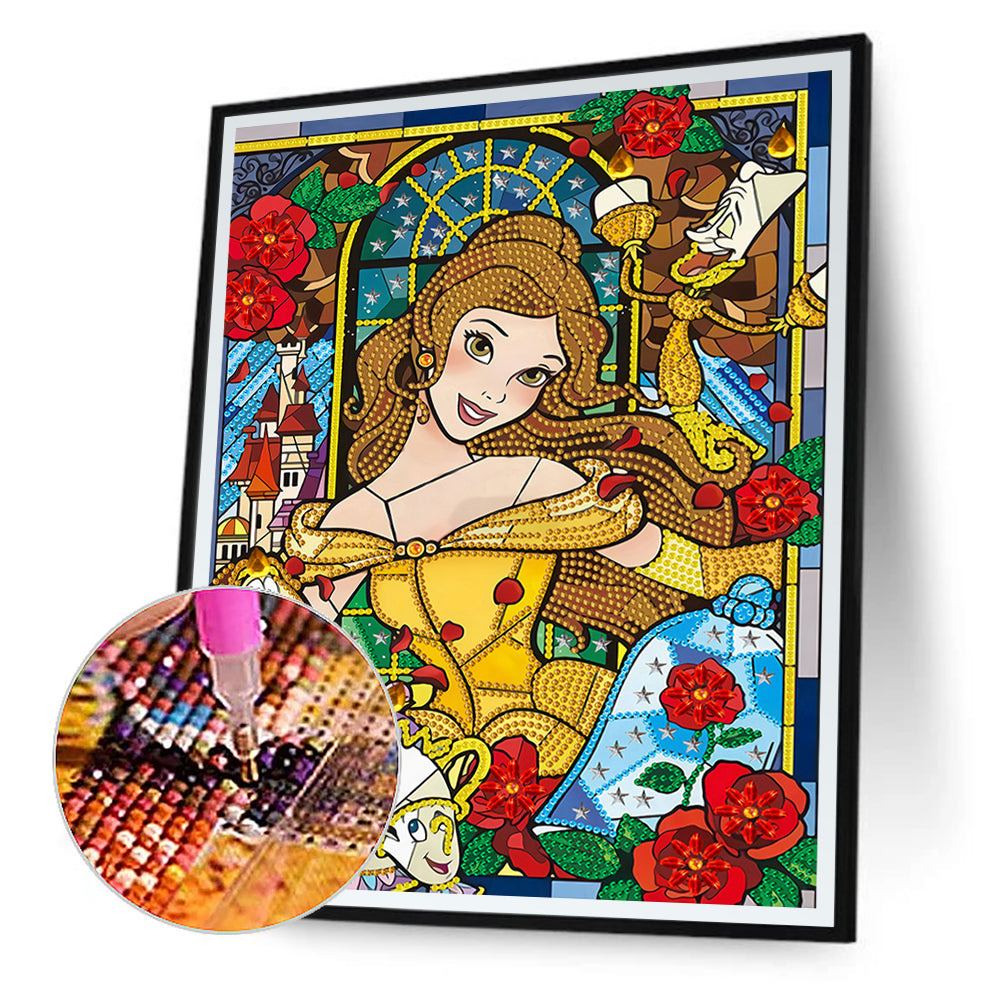 Princess Belle - Special Shaped Drill Diamond Painting 30*40CM