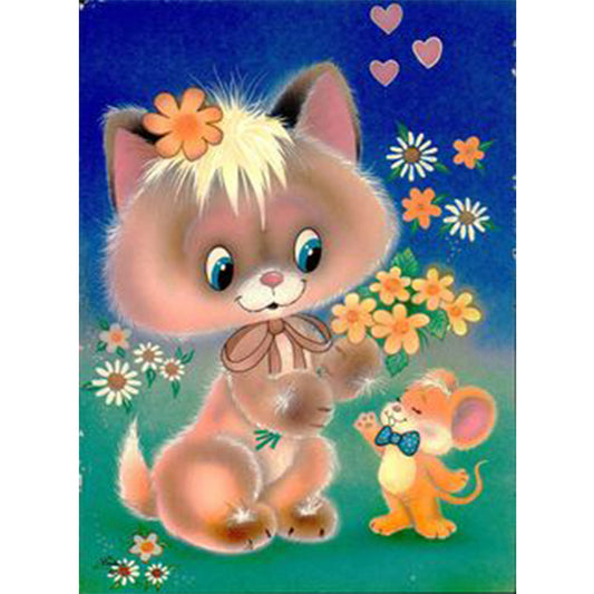 Bunny And Mouse - Full Round Drill Diamond Painting 30*40CM