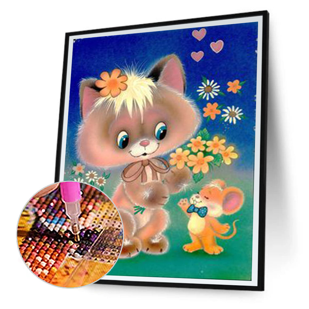 Bunny And Mouse - Full Round Drill Diamond Painting 30*40CM