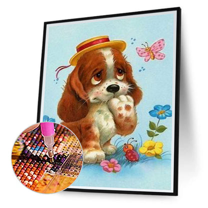 German Shepherd Puppy - Full Round Drill Diamond Painting 30*40CM