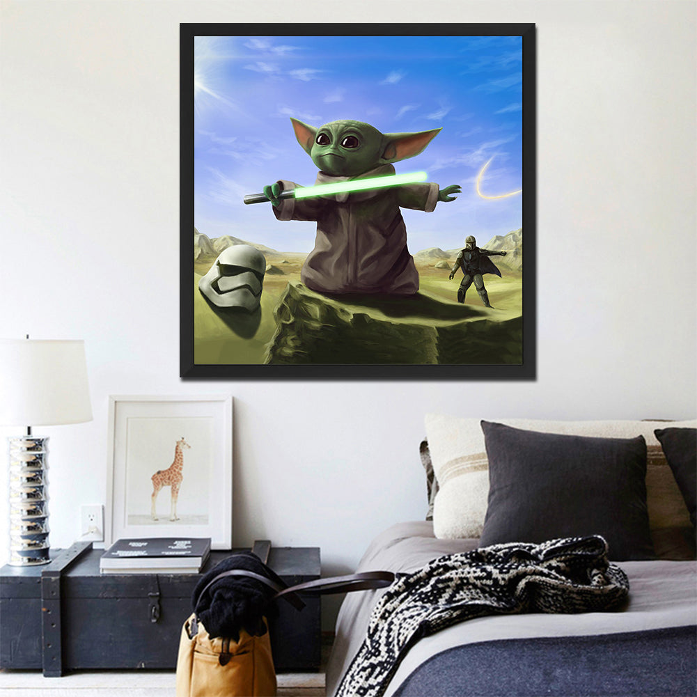 Star Wars Yoda - Full Square Drill Diamond Painting 30*30CM