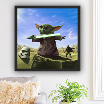 Star Wars Yoda - Full Square Drill Diamond Painting 30*30CM