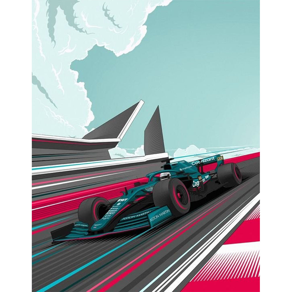 Cool Car - Full Round Drill Diamond Painting 30*40CM