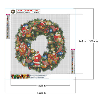 Christmas Wreath - Full Square Drill Diamond Painting 50*50CM