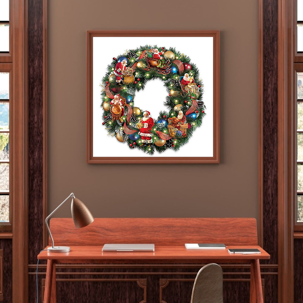 Christmas Wreath - Full Square Drill Diamond Painting 50*50CM