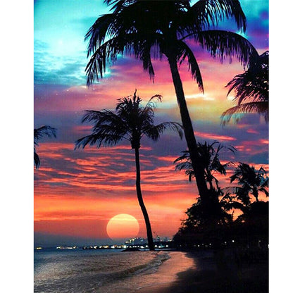 Sea Beach - Full Round Drill Diamond Painting 50*60CM