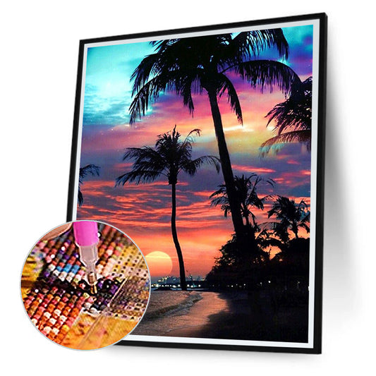 Sea Beach - Full Round Drill Diamond Painting 50*60CM