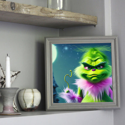 Christmas Green Monster - Full Round Drill Diamond Painting 30*30CM