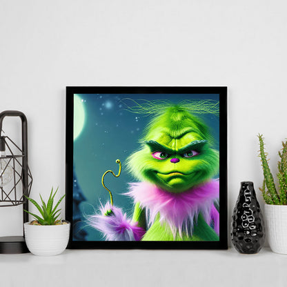 Christmas Green Monster - Full Round Drill Diamond Painting 30*30CM