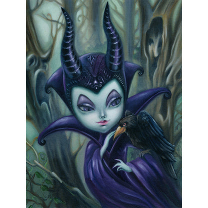 Big Eyes Cartoon Maleficent Girl - Full Round Drill Diamond Painting 30*40CM