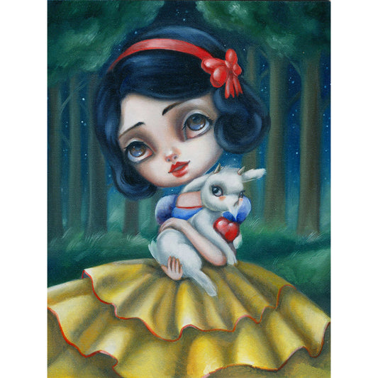 Big Eyes Cartoon Snow White - Full Round Drill Diamond Painting 30*40CM