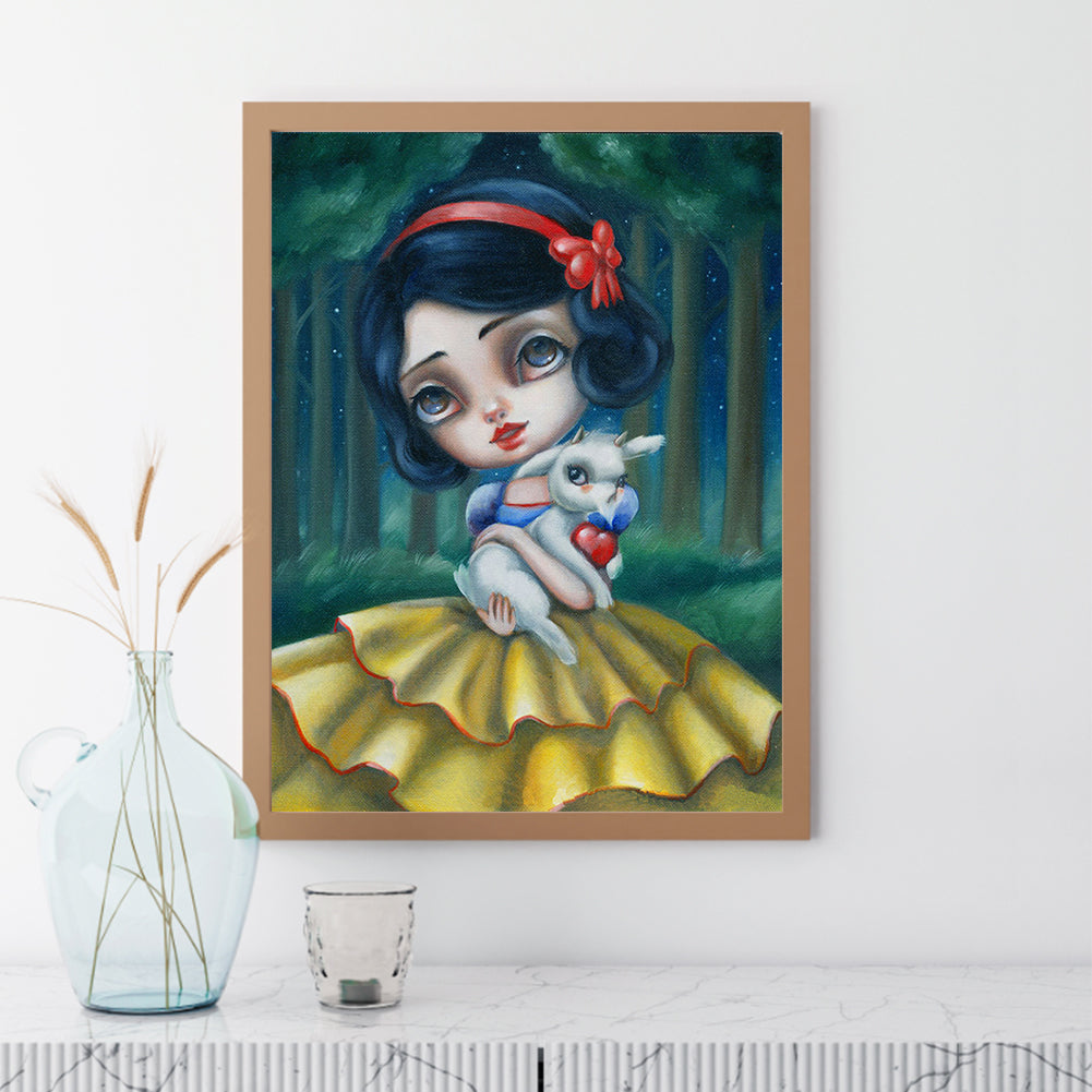 Big Eyes Cartoon Snow White - Full Round Drill Diamond Painting 30*40CM