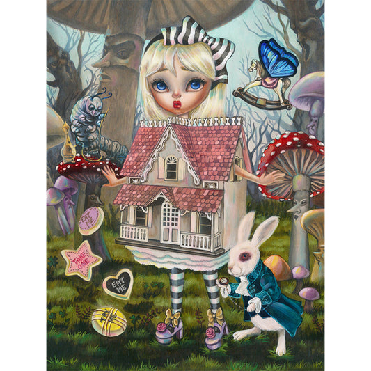 Big Eyes Cartoon Alice Girl - Full Round Drill Diamond Painting 30*40CM