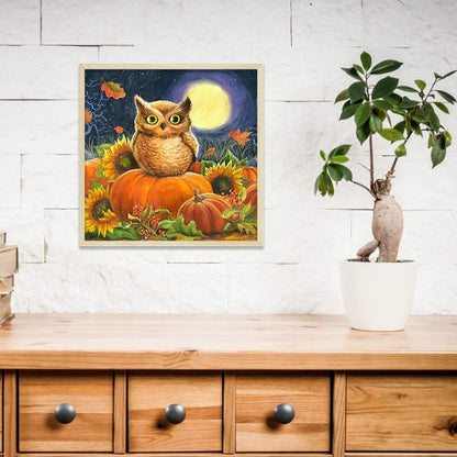Owl - Full Round Drill Diamond Painting 40*40CM