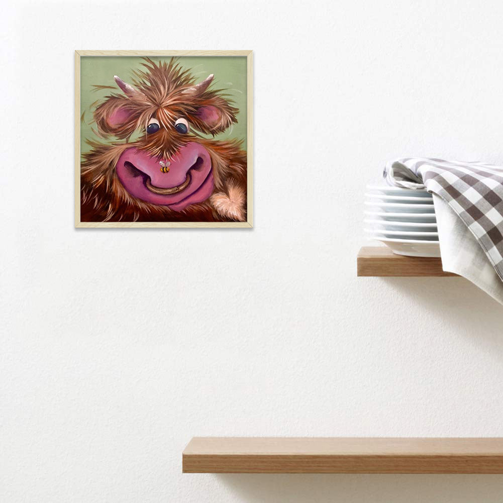 Little Flower Yak - Full Round Drill Diamond Painting 30*30CM