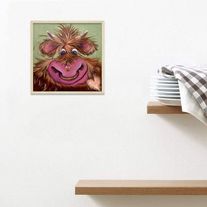 Little Flower Yak - Full Round Drill Diamond Painting 30*30CM