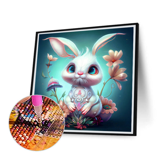 Little Flower Bunny - Full Round Drill Diamond Painting 50*50CM