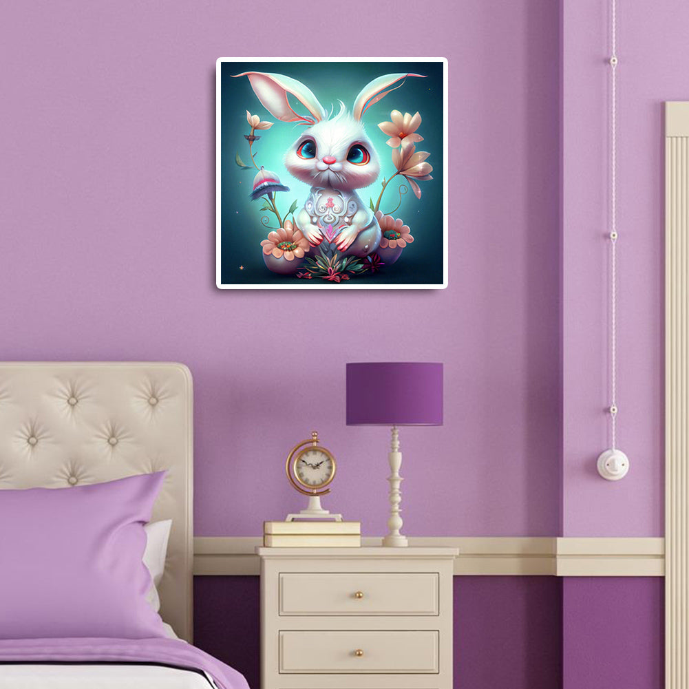 Little Flower Bunny - Full Round Drill Diamond Painting 50*50CM