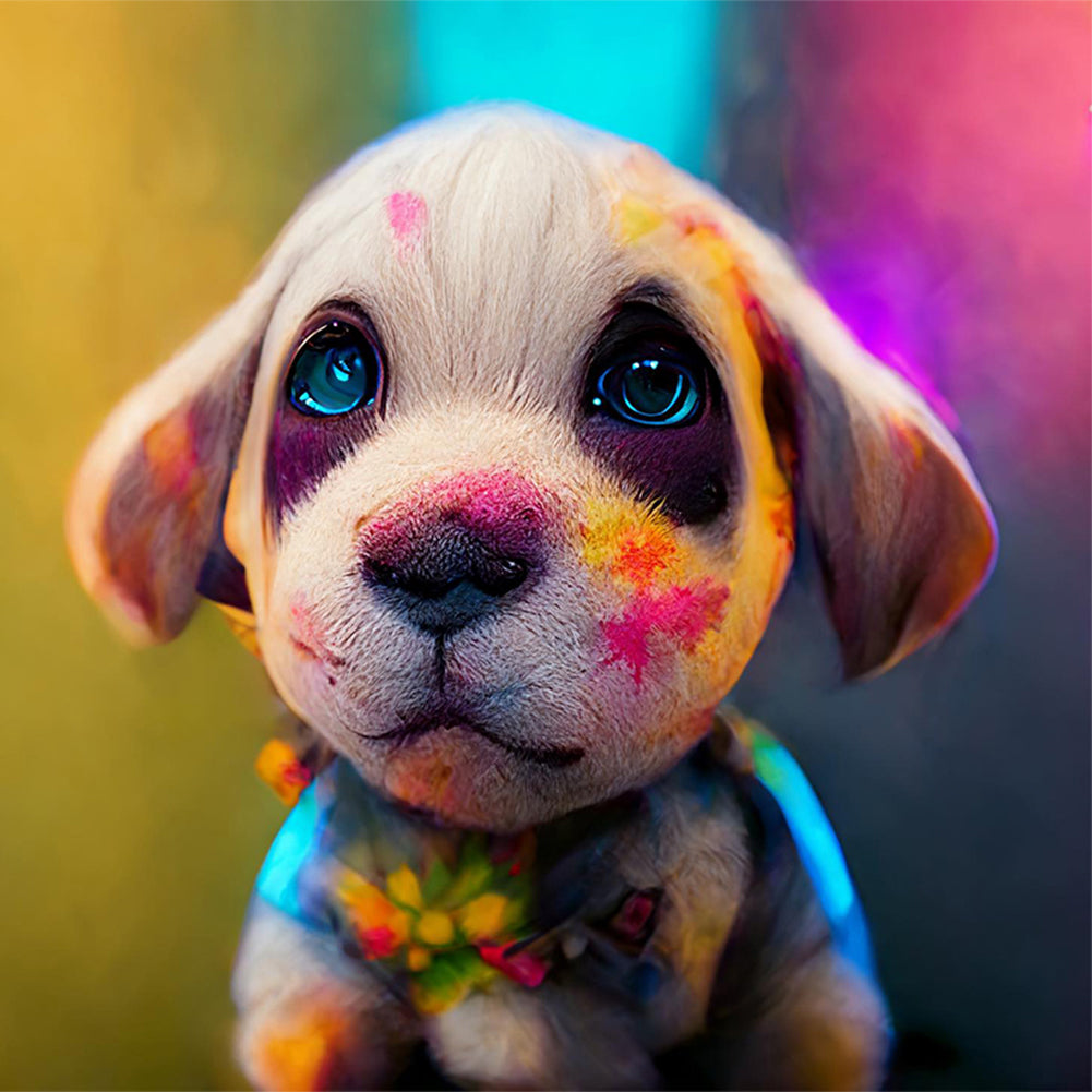 Puppy - Full Round Drill Diamond Painting 50*50CM