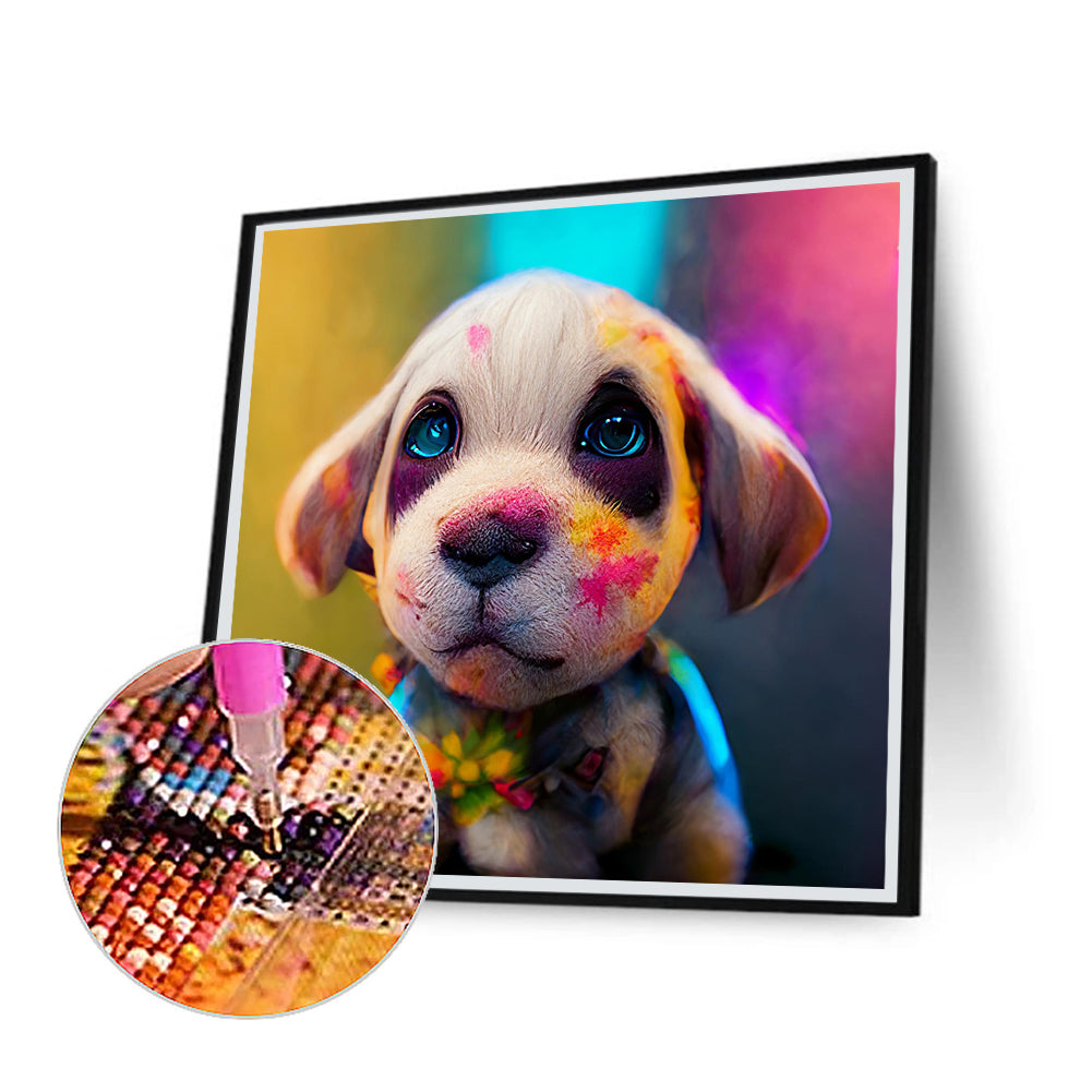 Puppy - Full Round Drill Diamond Painting 50*50CM