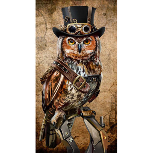 Mechanical Suit Owl 40*75CM(Canvas) Full Square Drill Diamond Painting